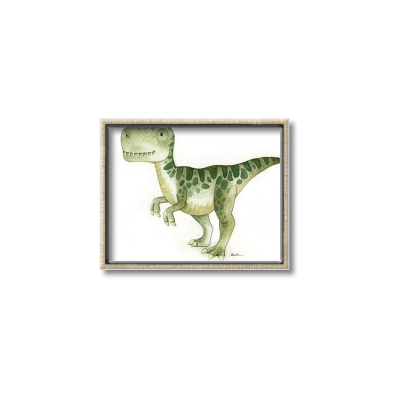 Picture of Green Dino _GroupedProduct_Rectangle_Landscape_Mini_ _GroupedProduct_Rectangle_Landscape_Canvas_Framed_