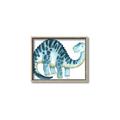 Picture of Blue Dino _GroupedProduct_Rectangle_Landscape_Mini_ _GroupedProduct_Rectangle_Landscape_Canvas_Framed_