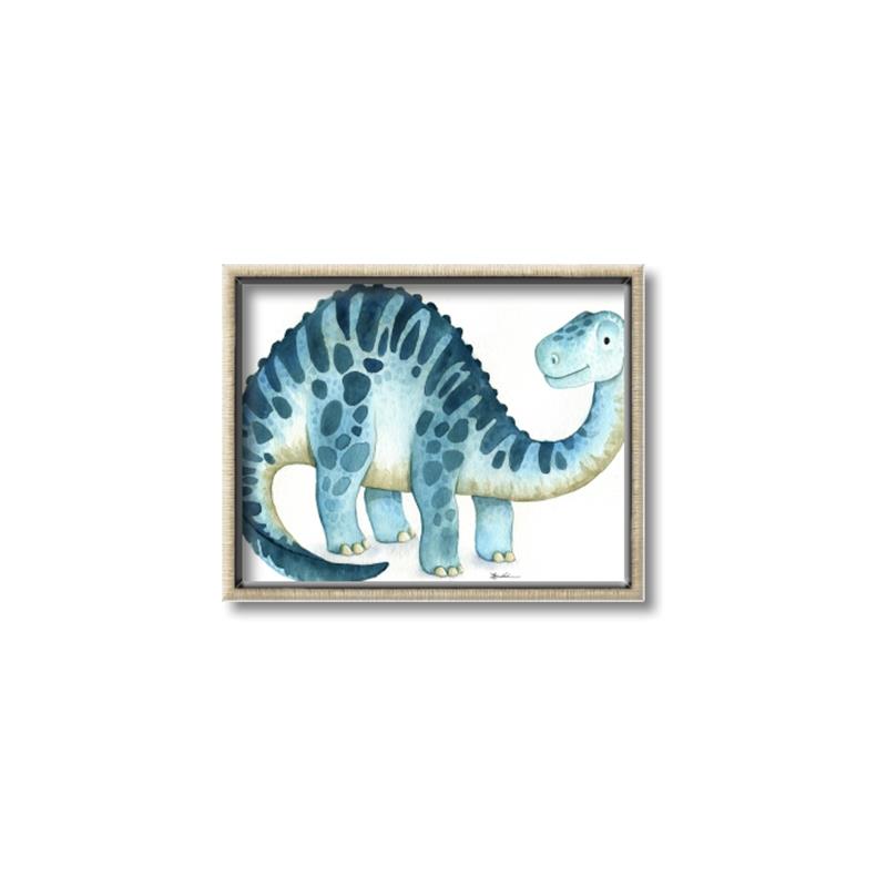 Picture of Blue Dino _GroupedProduct_Rectangle_Landscape_Mini_ _GroupedProduct_Rectangle_Landscape_Canvas_Framed_