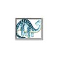 Picture of Blue Dino _GroupedProduct_Rectangle_Landscape_Mini_ _GroupedProduct_Rectangle_Landscape_Canvas_Framed_