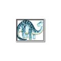 Picture of Blue Dino _GroupedProduct_Rectangle_Landscape_Mini_ _GroupedProduct_Rectangle_Landscape_Canvas_Framed_