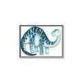 Picture of Blue Dino _GroupedProduct_Rectangle_Landscape_Mini_ _GroupedProduct_Rectangle_Landscape_Canvas_Framed_