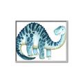 Picture of Blue Dino _GroupedProduct_Rectangle_Landscape_Mini_ _GroupedProduct_Rectangle_Landscape_Canvas_Framed_