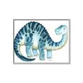 Picture of Blue Dino _GroupedProduct_Rectangle_Landscape_Mini_ _GroupedProduct_Rectangle_Landscape_Canvas_Framed_