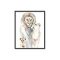 Picture of Lion Fam  _GroupedProduct_Rectangle_Portrait_Mini_ _GroupedProduct_Rectangle_Portrait_Canvas_Framed_