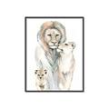 Picture of Lion Fam  _GroupedProduct_Rectangle_Portrait_Mini_ _GroupedProduct_Rectangle_Portrait_Canvas_Framed_
