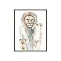 Picture of Lion Fam  _GroupedProduct_Rectangle_Portrait_Mini_ _GroupedProduct_Rectangle_Portrait_Canvas_Framed_
