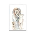Picture of Lion Fam  _GroupedProduct_Rectangle_Portrait_Mini_ _GroupedProduct_Rectangle_Portrait_Canvas_Framed_