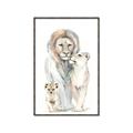 Picture of Lion Fam  _GroupedProduct_Rectangle_Portrait_Mini_ _GroupedProduct_Rectangle_Portrait_Canvas_Framed_