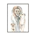 Picture of Lion Fam  _GroupedProduct_Rectangle_Portrait_Mini_ _GroupedProduct_Rectangle_Portrait_Canvas_Framed_
