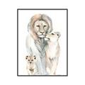 Picture of Lion Fam  _GroupedProduct_Rectangle_Portrait_Mini_ _GroupedProduct_Rectangle_Portrait_Canvas_Framed_