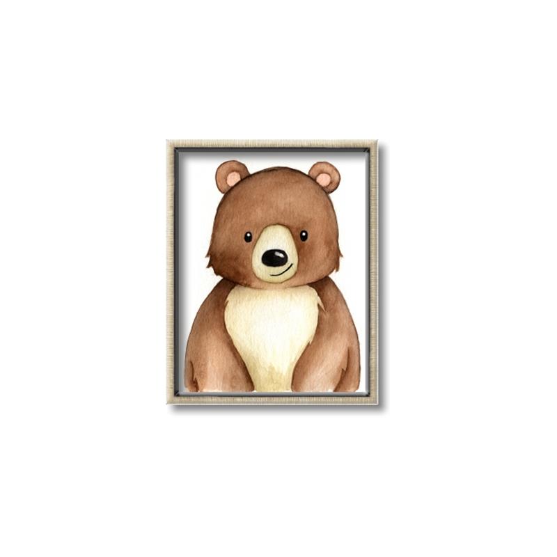 Picture of Woodland Bear _GroupedProduct_Rectangle_Portrait_Mini_ _GroupedProduct_Rectangle_Portrait_Canvas_Framed_