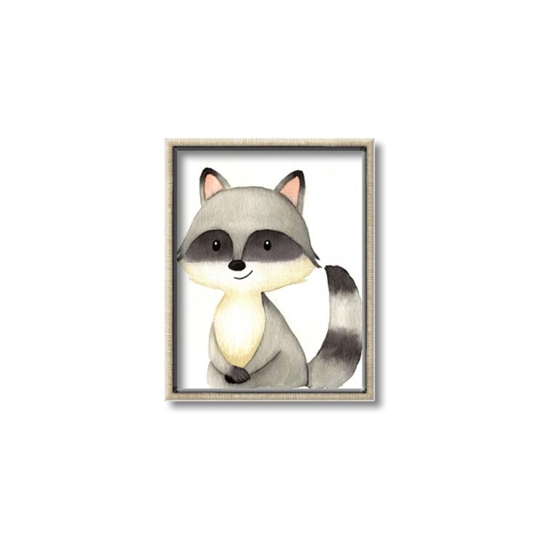 Picture of Woodland Raccoon _GroupedProduct_Rectangle_Portrait_Mini_ _GroupedProduct_Rectangle_Portrait_Canvas_Framed_