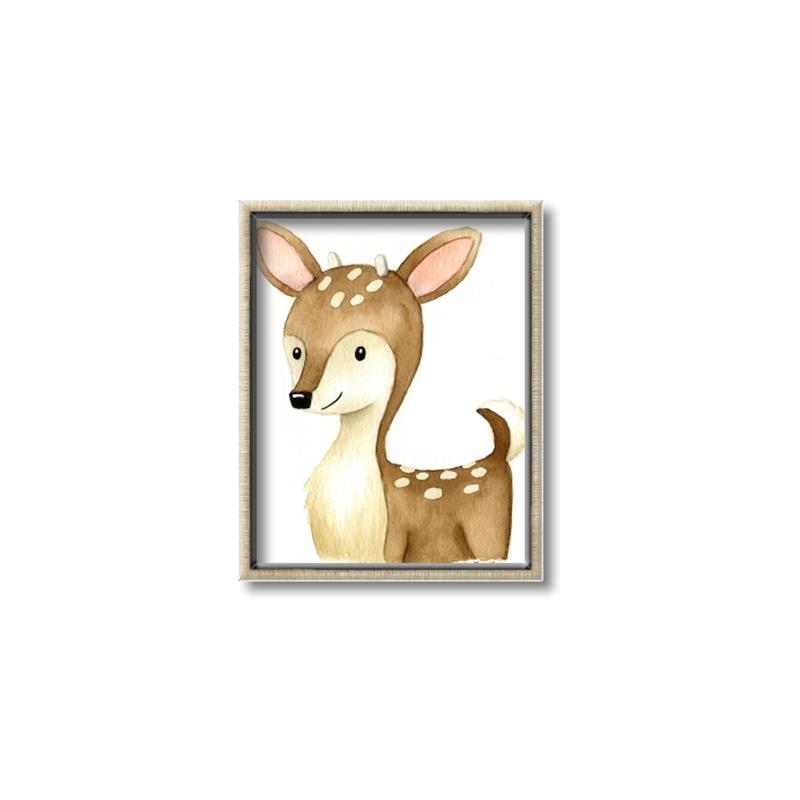 Picture of Woodland Deer _GroupedProduct_Rectangle_Portrait_Mini_ _GroupedProduct_Rectangle_Portrait_Canvas_Framed_