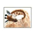 Picture of Sleeping Giraffe _GroupedProduct_Rectangle_Landscape_Mini_ _GroupedProduct_Rectangle_Landscape_Canvas_Framed_