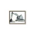 Picture of Gray Excavator _GroupedProduct_Rectangle_Landscape_Mini_ _GroupedProduct_Rectangle_Landscape_Canvas_Framed_