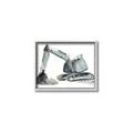 Picture of Gray Excavator _GroupedProduct_Rectangle_Landscape_Mini_ _GroupedProduct_Rectangle_Landscape_Canvas_Framed_