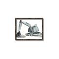Picture of Gray Excavator _GroupedProduct_Rectangle_Landscape_Mini_ _GroupedProduct_Rectangle_Landscape_Canvas_Framed_