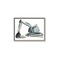 Picture of Gray Excavator _GroupedProduct_Rectangle_Landscape_Mini_ _GroupedProduct_Rectangle_Landscape_Canvas_Framed_