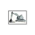 Picture of Gray Excavator _GroupedProduct_Rectangle_Landscape_Mini_ _GroupedProduct_Rectangle_Landscape_Canvas_Framed_