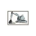 Picture of Gray Excavator _GroupedProduct_Rectangle_Landscape_Mini_ _GroupedProduct_Rectangle_Landscape_Canvas_Framed_