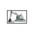 Picture of Gray Excavator _GroupedProduct_Rectangle_Landscape_Mini_ _GroupedProduct_Rectangle_Landscape_Canvas_Framed_