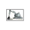 Picture of Gray Excavator _GroupedProduct_Rectangle_Landscape_Mini_ _GroupedProduct_Rectangle_Landscape_Canvas_Framed_