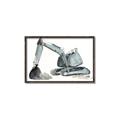 Picture of Gray Excavator _GroupedProduct_Rectangle_Landscape_Mini_ _GroupedProduct_Rectangle_Landscape_Canvas_Framed_