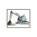 Picture of Gray Excavator _GroupedProduct_Rectangle_Landscape_Mini_ _GroupedProduct_Rectangle_Landscape_Canvas_Framed_