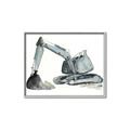 Picture of Gray Excavator _GroupedProduct_Rectangle_Landscape_Mini_ _GroupedProduct_Rectangle_Landscape_Canvas_Framed_
