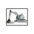 Picture of Gray Excavator _GroupedProduct_Rectangle_Landscape_Mini_ _GroupedProduct_Rectangle_Landscape_Canvas_Framed_