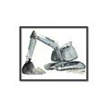 Picture of Gray Excavator _GroupedProduct_Rectangle_Landscape_Mini_ _GroupedProduct_Rectangle_Landscape_Canvas_Framed_