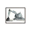 Picture of Gray Excavator _GroupedProduct_Rectangle_Landscape_Mini_ _GroupedProduct_Rectangle_Landscape_Canvas_Framed_