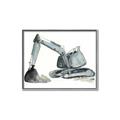 Picture of Gray Excavator _GroupedProduct_Rectangle_Landscape_Mini_ _GroupedProduct_Rectangle_Landscape_Canvas_Framed_