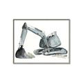 Picture of Gray Excavator _GroupedProduct_Rectangle_Landscape_Mini_ _GroupedProduct_Rectangle_Landscape_Canvas_Framed_