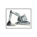 Picture of Gray Excavator _GroupedProduct_Rectangle_Landscape_Mini_ _GroupedProduct_Rectangle_Landscape_Canvas_Framed_