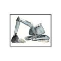Picture of Gray Excavator _GroupedProduct_Rectangle_Landscape_Mini_ _GroupedProduct_Rectangle_Landscape_Canvas_Framed_