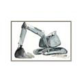 Picture of Gray Excavator _GroupedProduct_Rectangle_Landscape_Mini_ _GroupedProduct_Rectangle_Landscape_Canvas_Framed_