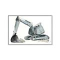 Picture of Gray Excavator _GroupedProduct_Rectangle_Landscape_Mini_ _GroupedProduct_Rectangle_Landscape_Canvas_Framed_