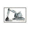 Picture of Gray Excavator _GroupedProduct_Rectangle_Landscape_Mini_ _GroupedProduct_Rectangle_Landscape_Canvas_Framed_