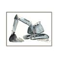 Picture of Gray Excavator _GroupedProduct_Rectangle_Landscape_Mini_ _GroupedProduct_Rectangle_Landscape_Canvas_Framed_