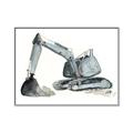 Picture of Gray Excavator _GroupedProduct_Rectangle_Landscape_Mini_ _GroupedProduct_Rectangle_Landscape_Canvas_Framed_