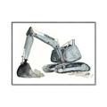 Picture of Gray Excavator _GroupedProduct_Rectangle_Landscape_Mini_ _GroupedProduct_Rectangle_Landscape_Canvas_Framed_