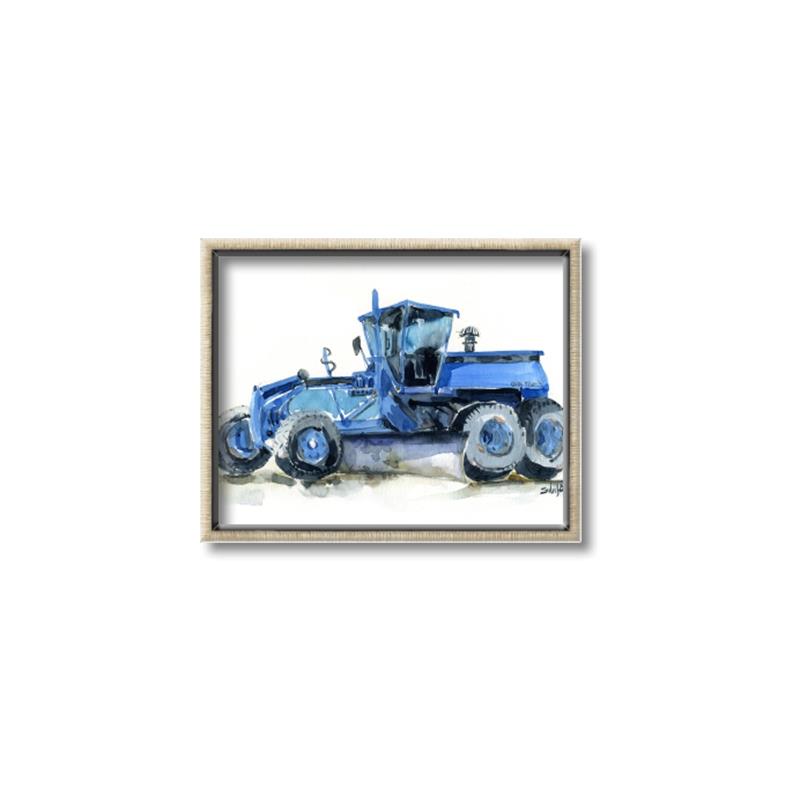 Picture of Blue Tractor  _GroupedProduct_Rectangle_Landscape_Mini_ _GroupedProduct_Rectangle_Landscape_Canvas_Framed_
