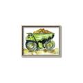 Picture of Green Dump Truck  _GroupedProduct_Rectangle_Landscape_Mini_ _GroupedProduct_Rectangle_Landscape_Canvas_Framed_