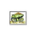 Picture of Green Dump Truck  _GroupedProduct_Rectangle_Landscape_Mini_ _GroupedProduct_Rectangle_Landscape_Canvas_Framed_