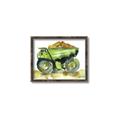Picture of Green Dump Truck  _GroupedProduct_Rectangle_Landscape_Mini_ _GroupedProduct_Rectangle_Landscape_Canvas_Framed_