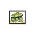 Picture of Green Dump Truck  _GroupedProduct_Rectangle_Landscape_Mini_ _GroupedProduct_Rectangle_Landscape_Canvas_Framed_