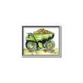 Picture of Green Dump Truck  _GroupedProduct_Rectangle_Landscape_Mini_ _GroupedProduct_Rectangle_Landscape_Canvas_Framed_