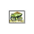 Picture of Green Dump Truck  _GroupedProduct_Rectangle_Landscape_Mini_ _GroupedProduct_Rectangle_Landscape_Canvas_Framed_